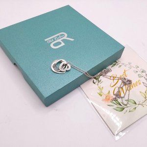 Old Rubin ' Four Generation' Heart Pendant Necklace In Sterling Silver